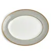 Wedgwood Renaissance Grey Oval Platter In Multi