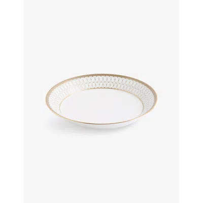 Wedgwood Renaissance Grey Patterned Bone-china Deep Plate 22cm In White