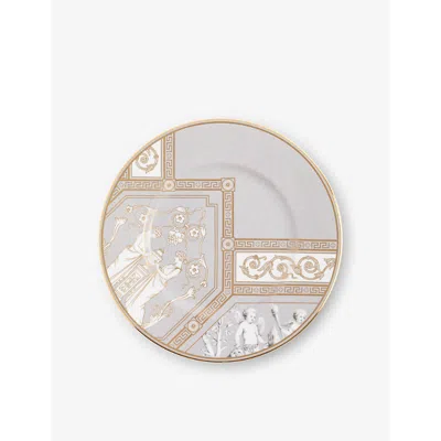 Wedgwood Renaissance Grey Patterned Bone-china Plate 22.8cm In Gray