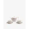 Wedgwood Renaissance Grey Patterned Bone-china Teapot, Teacup And Saucer Set