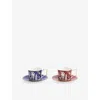 Wedgwood Renaissance Mix Patterned Set Of Two Bone-china Teacup And Saucer Set 250ml