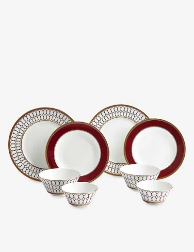 Wedgwood Renaissance Red Bone China Eight-piece Dinner Set