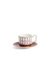 Wedgwood Renaissance Red China Coffee Cup And Saucer In Red