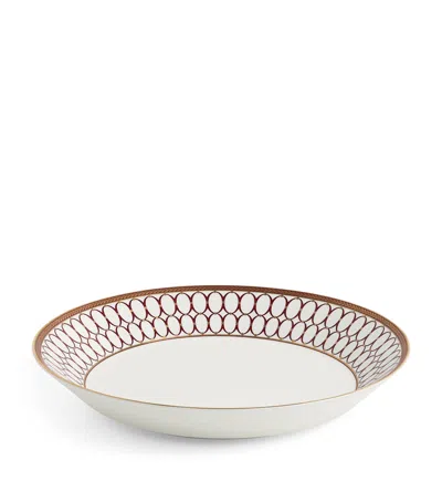 Wedgwood Renaissance Red Deep Plate In Gold