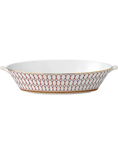 Wedgwood Renaissance Red Oval Serving Bowl 33cm