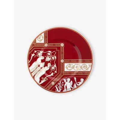 Wedgwood Renaissance Red Patterned Bone-china Plate 22.8cm