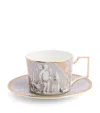 Wedgwood Renaissance Teacup And Saucer In Grey