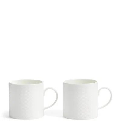 Wedgwood Set Of 2 Bone China Gio Mugs In White
