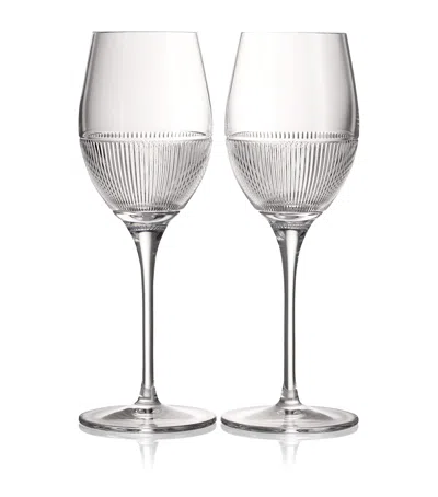 Wedgwood Set Of 2 Crystal Helia Wine Glasses In Transparent