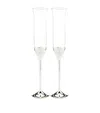 Wedgwood Set Of 2 Love Knots Toasting Flutes