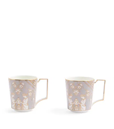Wedgwood Set Of 2 Renaissance Mugs In Grey