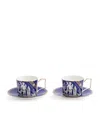 Shop Wedgwood Set Of 2 Renaissance Teacups And Saucers In Blue