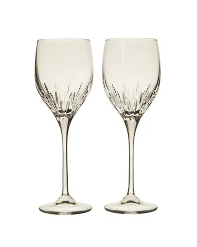 Wedgwood Set Of 2 Vera Wang Duchesse Wine Glasses In Transparent