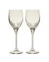 Wedgwood Set Of 2 Vera Wang Duchesse Wine Glasses In Transparent