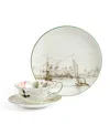 Wedgwood Voyage Of The Beagle Tahiti Plate, Teacup And Saucer Set