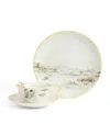 Wedgwood Set Of 3 Voyage Of The Beagle Uruguay Plates, Teacups And Saucers