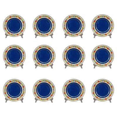 Pre-owned Wedgwood Set Of Twelve  Lunch Plates In Sand