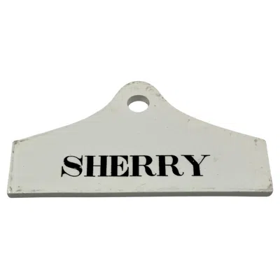 Pre-owned Wedgwood Sherry Wine Cellar Bin Label In Gray