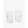 Wedgwood Signet Crystal Tumbler Glasses Set Of Two In Transparent