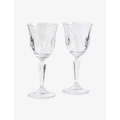 Wedgwood Signet Crystal Wine Glasses Set Of Two In Transparent