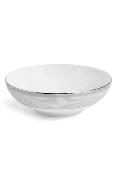 Wedgwood Silver Tonquin Bone China Cereal Bowl In White