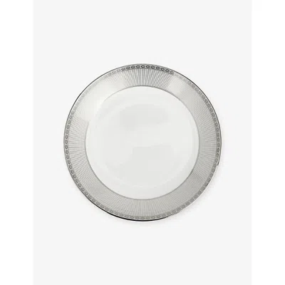 Wedgwood Silver Tonquin Bone-china Deep Plate 22cm In White