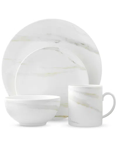 Wedgwood Vera Wang 4pc Venato Imperial Dinnerware Set In White