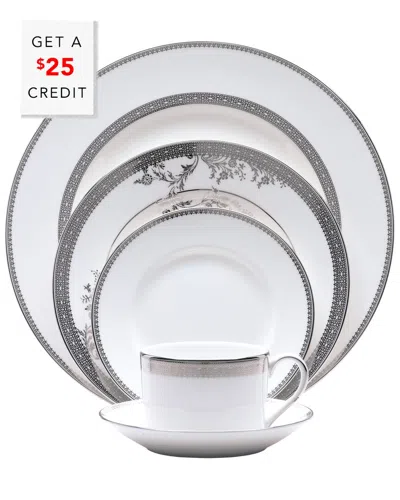 Wedgwood Vera Wang For  Lace 5pc Place Setting With $25 Credit In Gray