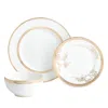 Wedgwood Vera Wang Lace Gold 12 Piece Dinnerware Set, Service For 4 In White
