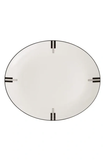 Wedgwood Vera Wang Luxe Graphite Oval Platter In No Color