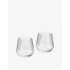 Wedgwood Vera Wang Swirl Crystal Tumblers Set Of Two