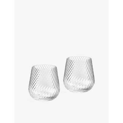 Wedgwood Vera Wang Swirl Crystal Tumblers Set Of Two In White