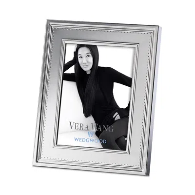 Wedgwood Grosgrain Picture Frame, 5x7" In Silver