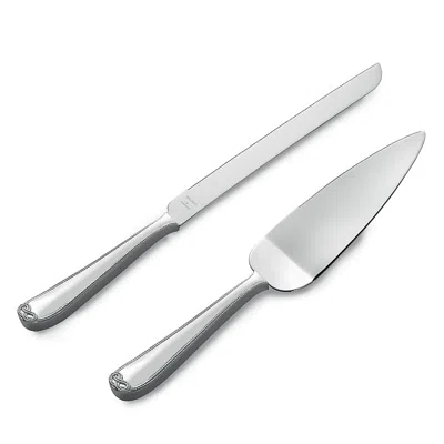 Wedgwood Vera Wang  Infinity Cake Knife & Server In Silver