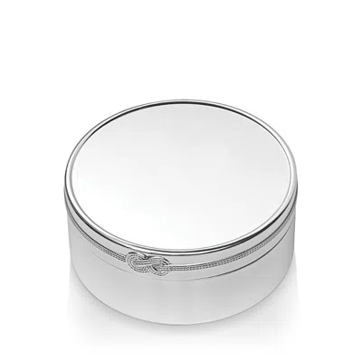 Wedgwood Vera Wang  Infinity Round Keepsake Box In Silver