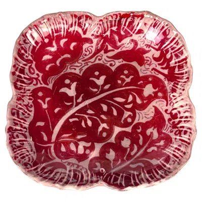 Pre-owned Wedgwood Victorian Lustreware Dish, Late 19th Century  'persian' Ware Style In Red