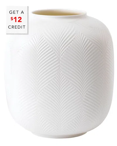 Wedgwood White Folia Vase Rounded With $12 Credit