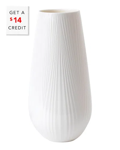 Wedgwood White Folia Vasewith $14 Credit