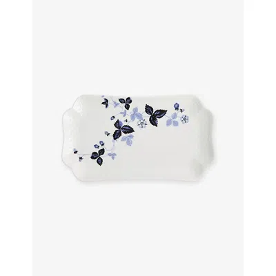 Wedgwood Wild Strawberry Bone-china Rectangular Dish 25cm In White