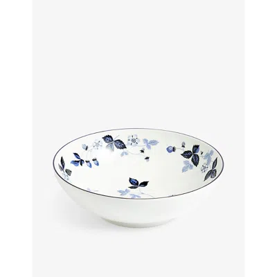 Wedgwood Wild Strawberry Floral-print Bone-china Cereal Bowl 18cm In Blue