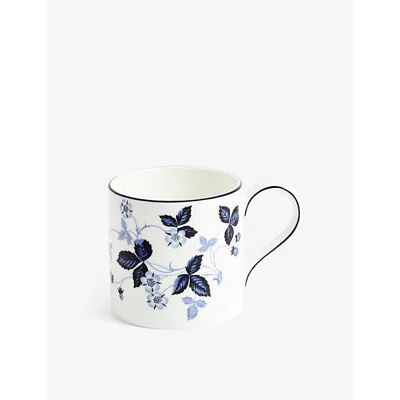 Wedgwood Wild Strawberry Floral-print Bone-china Mug 326ml In Blue