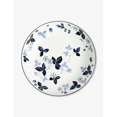 Wedgwood Wild Strawberry Floral-print Bone-china Pasta Bowl 24cm In Blue