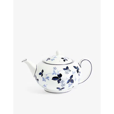 Wedgwood Wild Strawberry Floral-print Bone-china Teapot 800ml In Blue