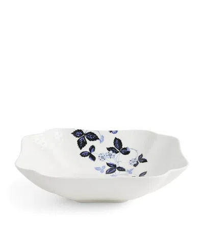 Wedgwood Wild Strawberry Inky Blue Shallow Bowl In Multi