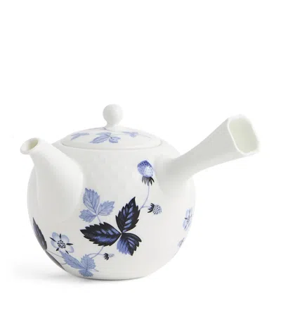 Wedgwood Wild Strawberry Inky Blue Teapot In Multi