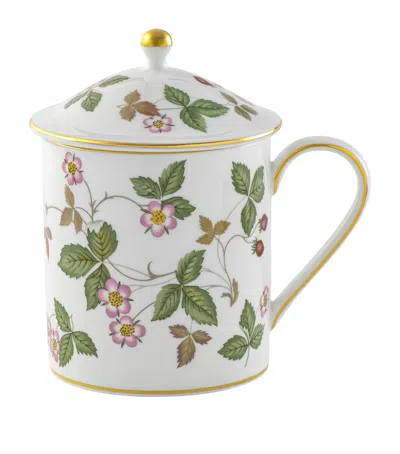 Wedgwood Wild Strawberry Mug And Cover In Green