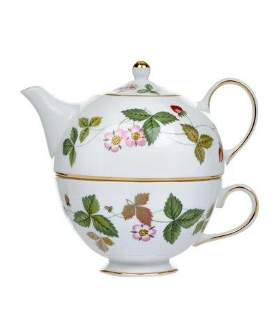 Wedgwood Wild Strawberry Tea For One In Green