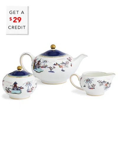 Wedgwood Wonderlust 3pc Tea Setwith $29 Credit In Multi