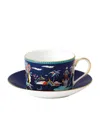 Wedgwood 2pc Wonderlust Pagoda Teacup & Saucer Set With $7 Credit
