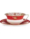 Wedgwood Wonderlust Crimson Orient Teacup And Saucer